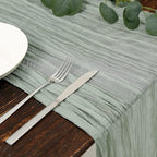 DOLOPL Table Runner for Baby Shower Decorations, Sage Green Cheese Cloth Table - Image 2