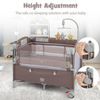 BABY JOY 5-in-1 Pack and Play, Portable Baby Bedside Sleeper - Image 3