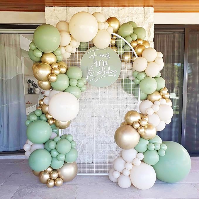 90pack Sage Green Balloons Different Size 18/12/10/5 Inch Olive Green Balloon - Image 3