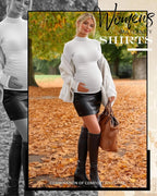 4 Packs Womens Maternity Shirts Long Sleeve Cotton Ribbed Pregnancy Mock Neck - Image 2