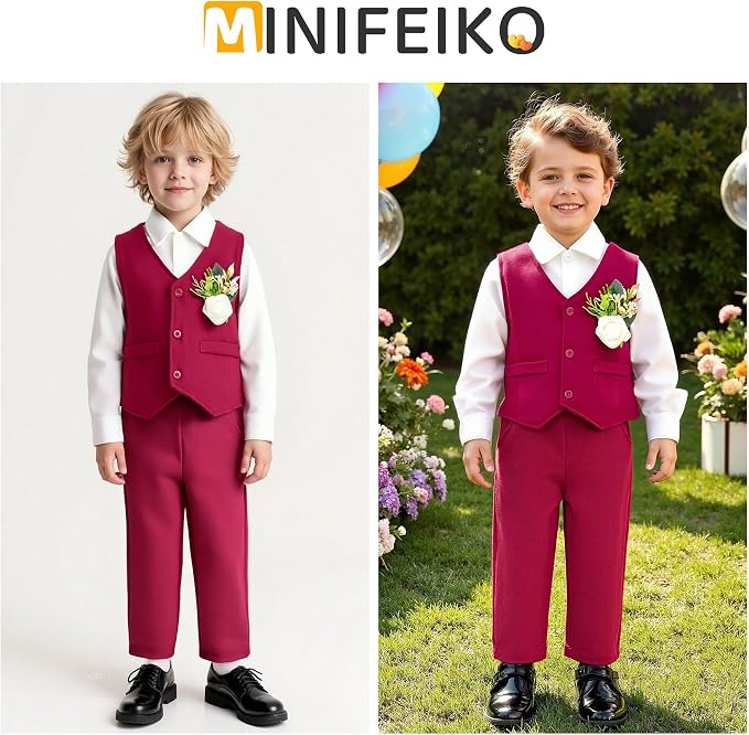 Toddler Boys Suit 3Pcs 1-5T - Image 2