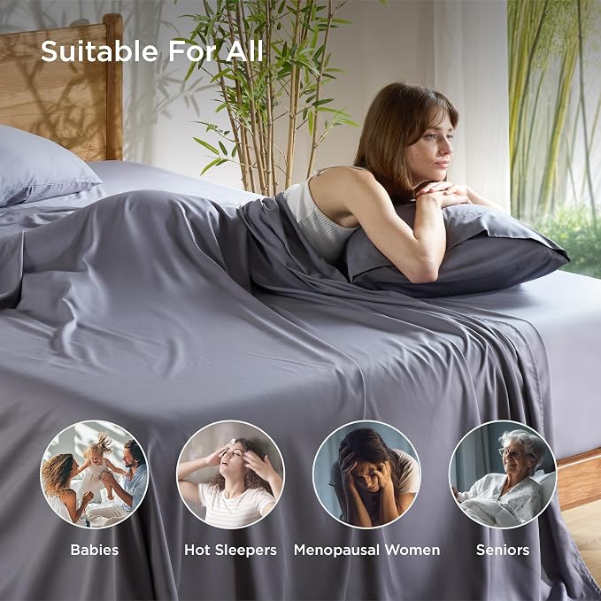 Bedsure Queen Sheet Set, Cooling Sheets - Image 6