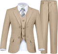 Boy's Suit Formal Slim Fit 5 Pieces Suit Set Blazer Vest Pants by Fesenbo