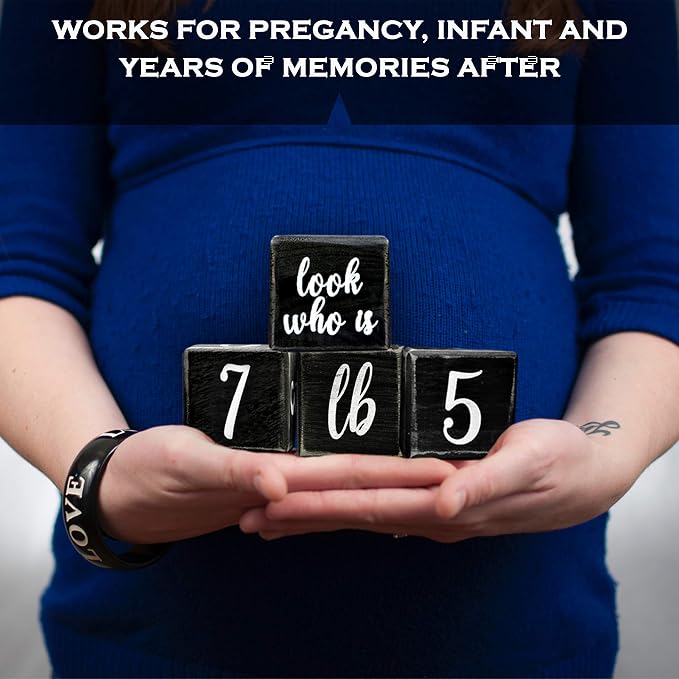 MAINEVENT Baby Monthly Milestone Blocks - Image 4