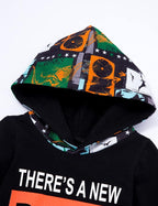 Fommy Newborn Baby Boy Clothes Plaid Letter Print Long Sleeve Hoodies + Long - Image 3
