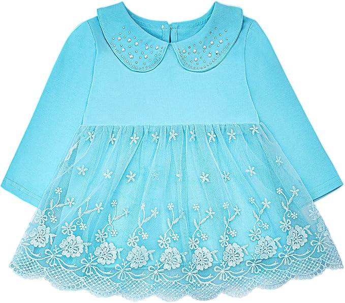 Peacolate 6M-4Years Spring Fall Baby Girls Clothing Set 3pcs Long Sleeve Dress - Image 4