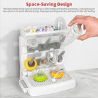 Baby Bottle Drying Rack for 6 Bottles, Vertical Cup Drying Holder, Space Saving - Image 3
