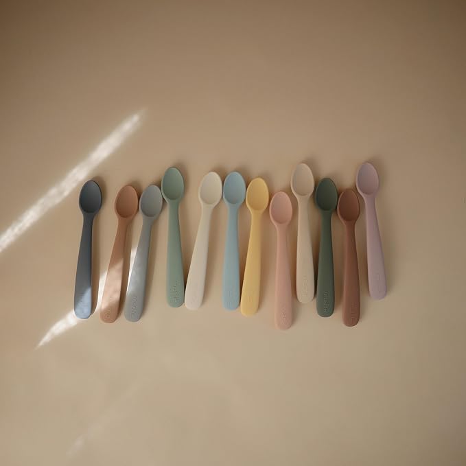 mushie Silicone Baby Feeding Spoons | 2 Pack - Image 7