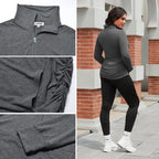 GINKANA Maternity Women's Long Sleeve Shirt Half Zipper Lapel Lightweight - Image 7