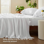 Bedsure Cooling Sheets Twin, Rayon Derived from Bamboo, Cooling Sheets - Image 3
