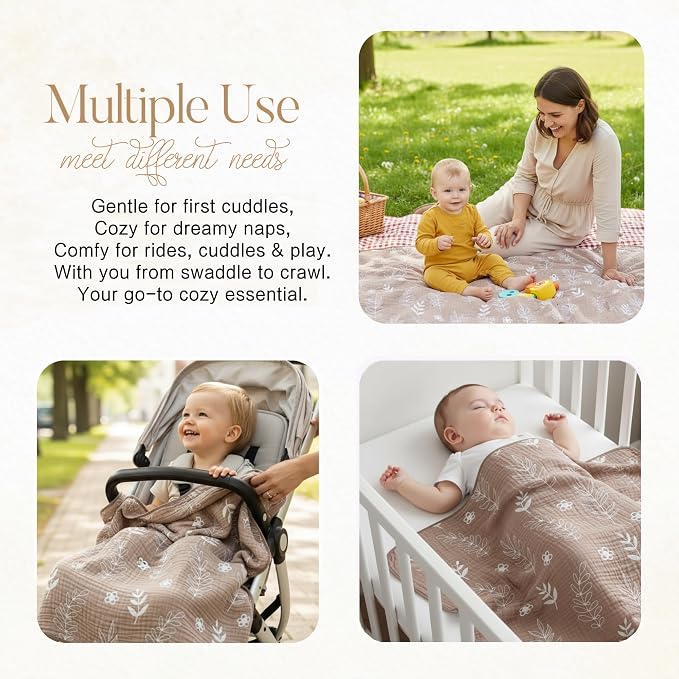 Ultra-Soft Muslin Baby Blanket - Image 4