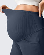 G4Free Ribbed Maternity Yoga Pants - Image 3