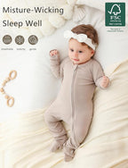 JunNeng Viscose from Bamboo Baby Sleeper, Newborn Footie Pajamas - Image 2