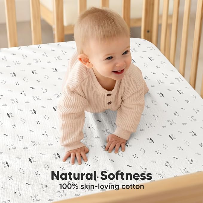 KeaBabies 2-Pack Muslin Crib Sheets - Image 3
