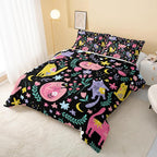 QOOMO Floral Cat Comforter Queen Size, Down Alternative, Soft and Lightweight - Image 3