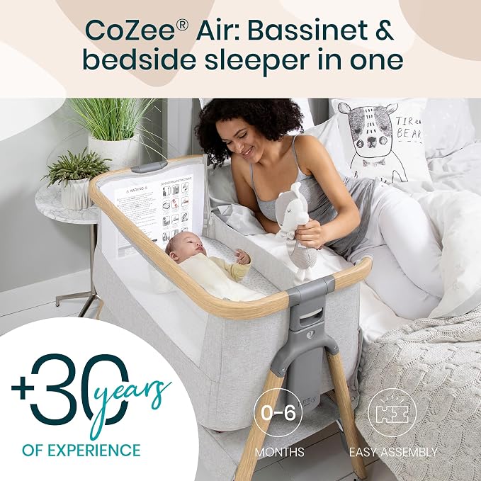 Tutti Bambini CoZee® Air Baby Bassinet & Bedside Sleeper - Image 2