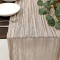 DOLOPL Rosy Brown Cheesecloth Table Runner 13.3ft Boho Gauze Cheese Cloth Table by DOLOPLOfficial