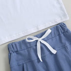 Rtnnsbbfcm Newborn Baby Boy Summer Clothes Short Sleeve Color Block Front - Image 5