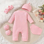 Aalizzwell Newborn Baby Ribbed Romper - Image 5