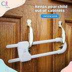 Baby Proofing Cabinet Locks | Adjustable U Shaped Baby Safety Latches - Image 6