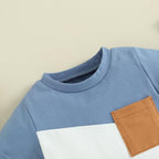 Rtnnsbbfcm Newborn Baby Boy Summer Clothes Short Sleeve Color Block Front - Image 4