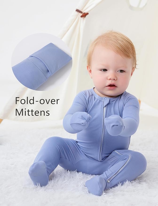 JunNeng Viscose from Bamboo Baby Sleeper, Newborn Footie Pajamas - Image 4