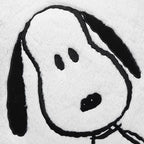 Lambs & Ivy Classic Snoopy White/Black Furry Decorative Nursery Throw Pillow - Image 2
