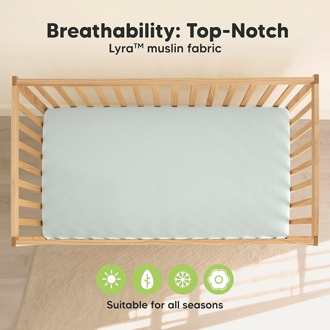KeaBabies 2-Pack Muslin Crib Sheets - Image 4