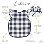 BapronBaby Flutter White Buffalo Plaid Bapron - Image 2