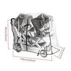 Double Stroller Rain Cover, Rain Cover - Image 5