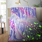 Unicorn Glow in The Dark Blanket, Unicorn Blanket by TEHALK