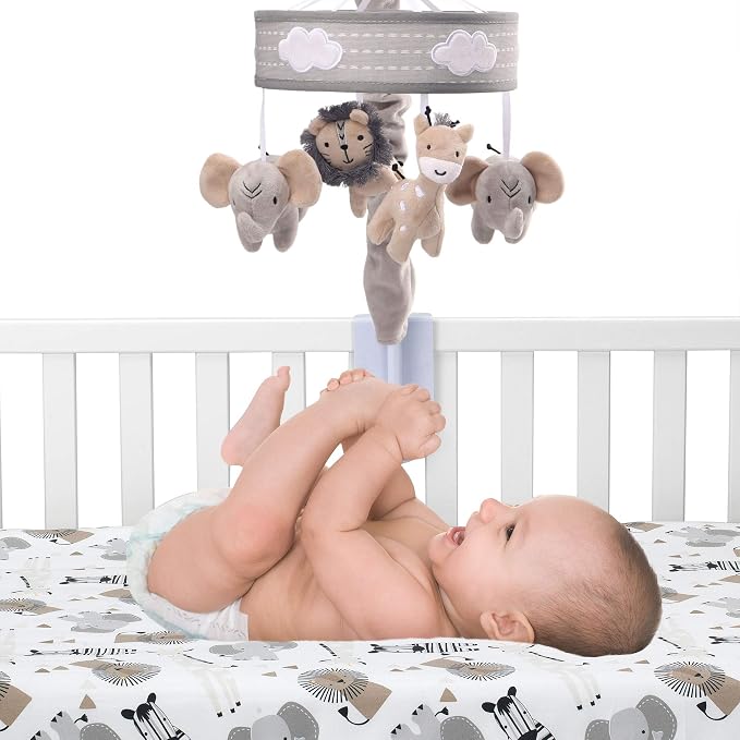 Lambs & Ivy Jungle Safari Musical Baby Crib Mobile - Image 3