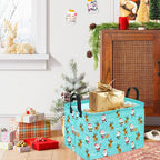 Rectangle Basket, Kids Organizer, Santa Deer Pattern Toy Storage Cube, Clothes - Image 4