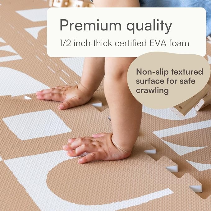 Lillefolk Baby Play Mat for Floor – 6x8ft Terracotta | Soft Non Toxic Premium - Image 4
