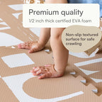 Lillefolk Baby Play Mat for Floor – 6x8ft Terracotta | Soft Non Toxic Premium - Image 4