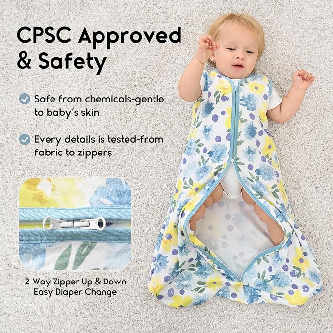 Yoofoss Baby Sleep Sack 12-18 Months 0.5 Tog Wearable Blanket - Image 4