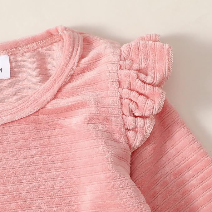 Mioglrie Toddler Baby Girl Clothes Fall Winter Sweatsuit Newborn Sweatshirt - Image 4
