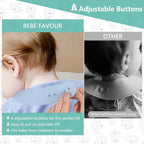 2 Pack Silicone Baby Bibs Adjustable Fit Waterproof Bib - Image 3