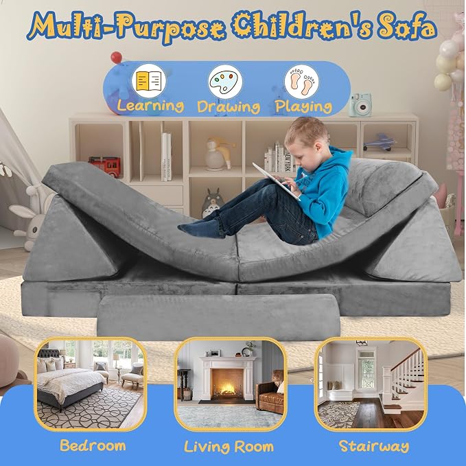 Modular Kids Sofa, Couch for Toddler and Baby Playroom/Bedroom, Perfect Toddler - Image 5