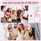 6 Sets Bottle Chug Baby Shower Games Juegos Para Plastic Baby Bottles Bibs - Image 5