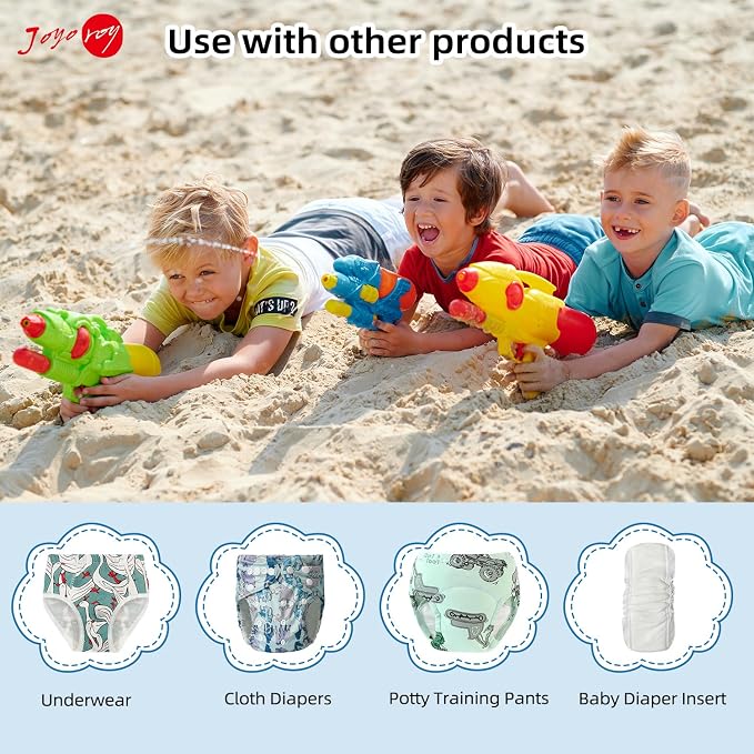 Joyo roy 6Pcs Cloth Diaper Cover Waterproof Plastic Training Pants - Image 4
