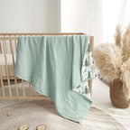 lulumoon Muslin Baby Blanket Neutral: Lightweight Cotton Blanket - Image 6