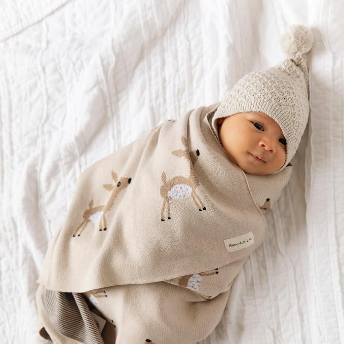 Knit Baby Swaddle Blanket - Image 4