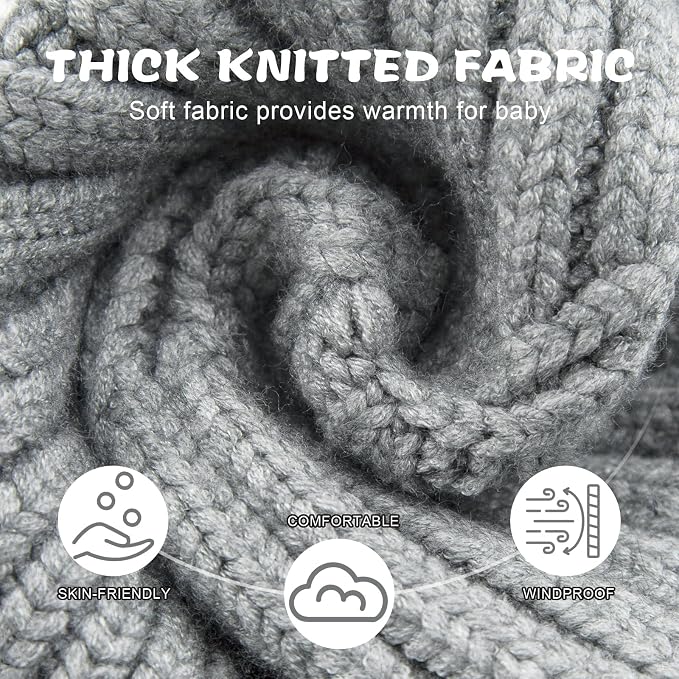 Baby Winter Hat Kids Knit Beanie - Image 2