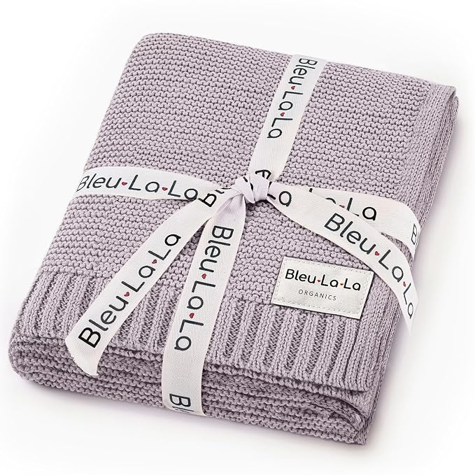 Heritage Knit Organic Swaddle Blanket by BleuLaLa