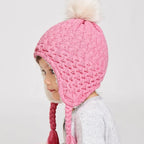 LANGZHEN Toddler Kids Infant Winter Hat, Earflap Knit Warm Cap Fleece Lined - Image 4