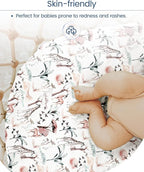 Pack and Play Sheets Fitted, Ultra Soft Mini Crib Sheets Girl, Premium Jersey - Image 4