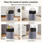 Laundry Basket, Woven Cotton Rope Laundry Hamper, Versatile Storage - Image 5