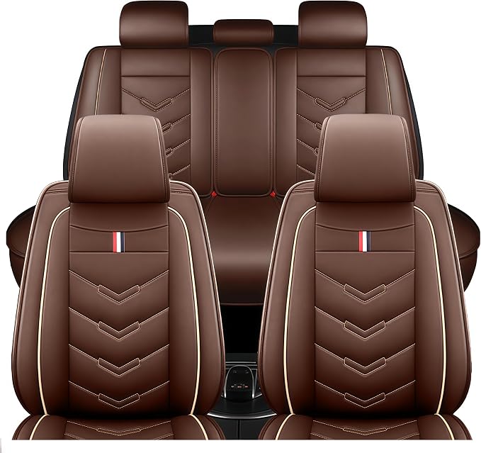 Leather Car Seat Covers Fit for LR Range Rover Sport 2023-2025, 5 Seater by TENDER+GLOW