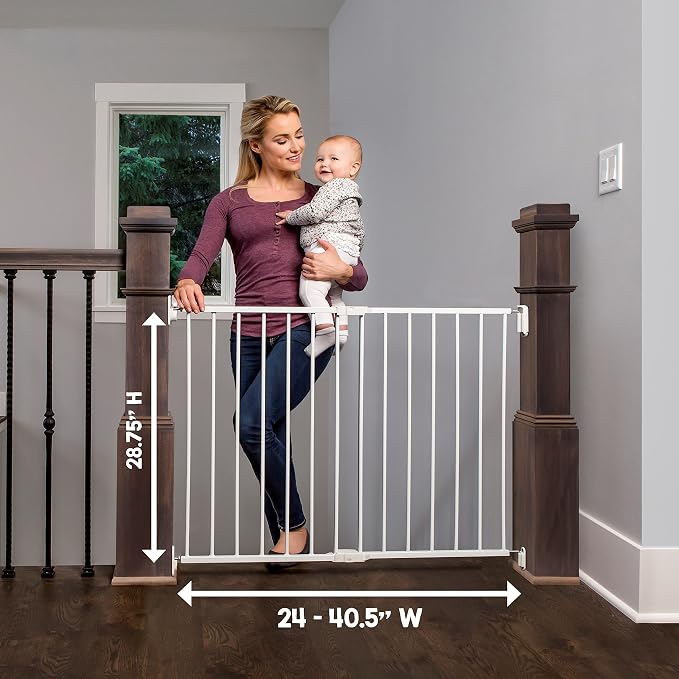 Regalo 2-in-1 Extra Wide Stairway and Hallway Walk ThroughBaby Safety Gate - Image 2